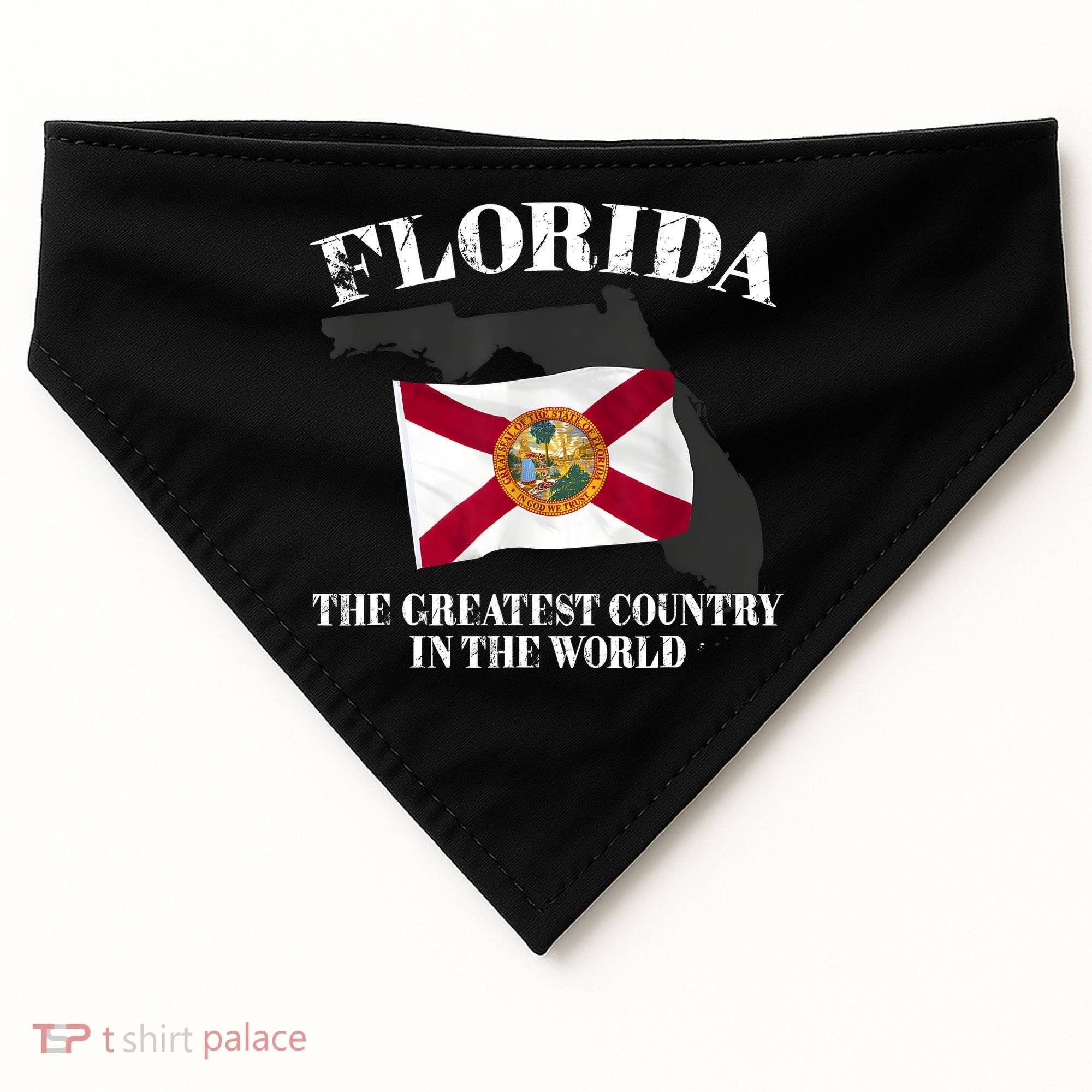 Florida The Greatest Country In The World USA-Made Doggie Bandana