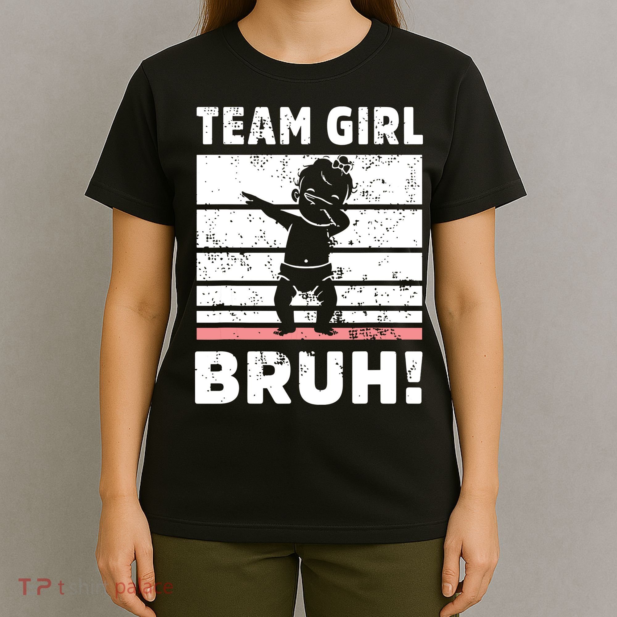 Family Team Girl Bruh Gender Reveal Party Announcement T-Shirt