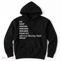Funny Theater Geek Gift Musical Life Eat Sleep Theatre Hoodie thumb 0