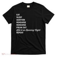 Funny Theater Geek Gift Musical Life Eat Sleep Theatre T-Shirt thumb 0