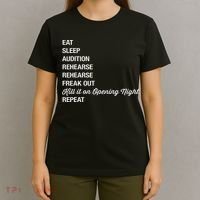 Funny Theater Geek Gift Musical Life Eat Sleep Theatre T-Shirt thumb 4