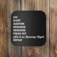 Funny Theater Geek Gift Musical Life Eat Sleep Theatre Coaster thumb 0