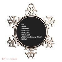 Funny Theater Geek Gift Musical Life Eat Sleep Theatre Ornament thumb 0