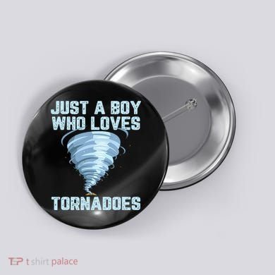 Funny Tornado Gift For Hurricane Weather Chaser Button