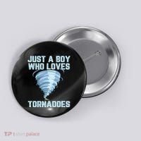 Funny Tornado Gift For Hurricane Weather Chaser Button thumb 0