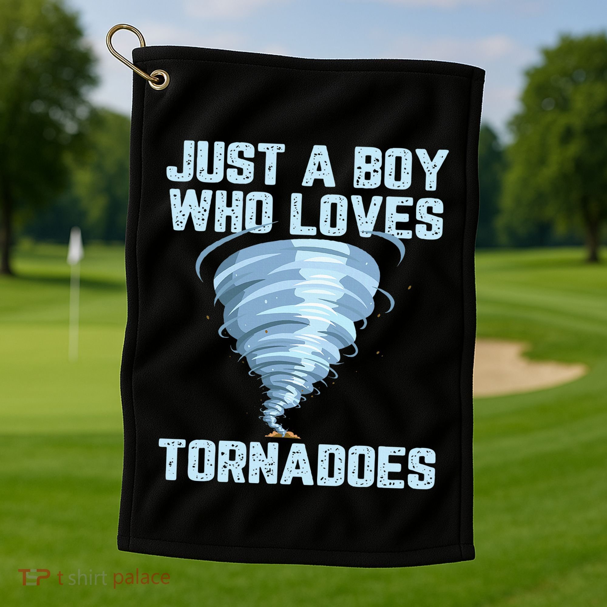 Funny Tornado Gift For Hurricane Weather Chaser Golf Towel