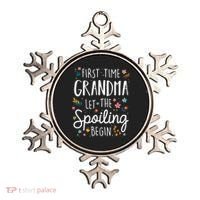 First Time Grandma Let The Spoiling Begin Cute Gift Grandmother Gift Ornament thumb 0