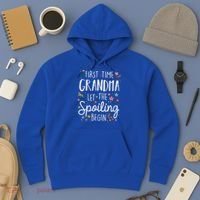 First Time Grandma Let The Spoiling Begin Cute Gift Grandmother Gift Hoodie thumb 3