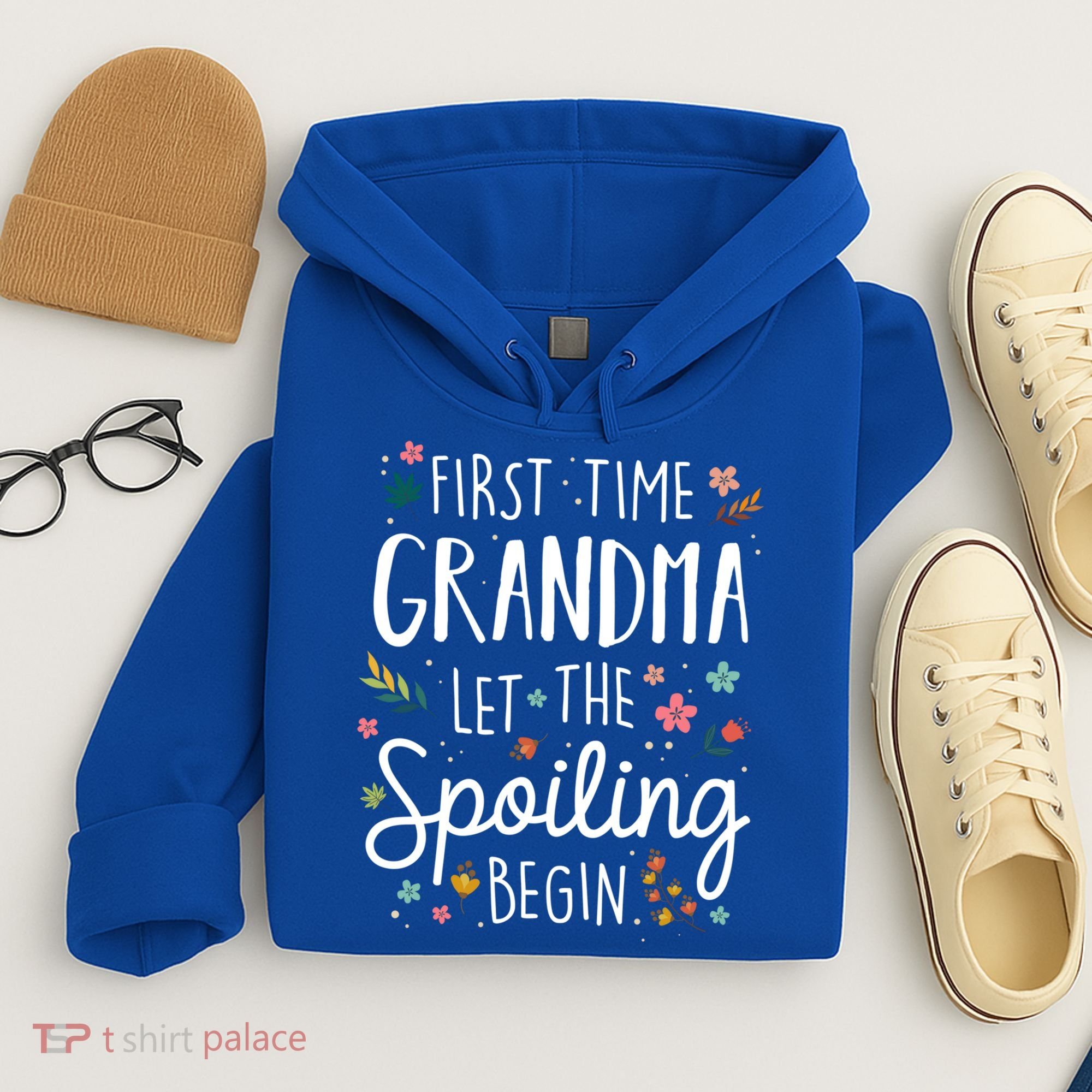 First Time Grandma Let The Spoiling Begin Cute Gift Grandmother Gift Hoodie