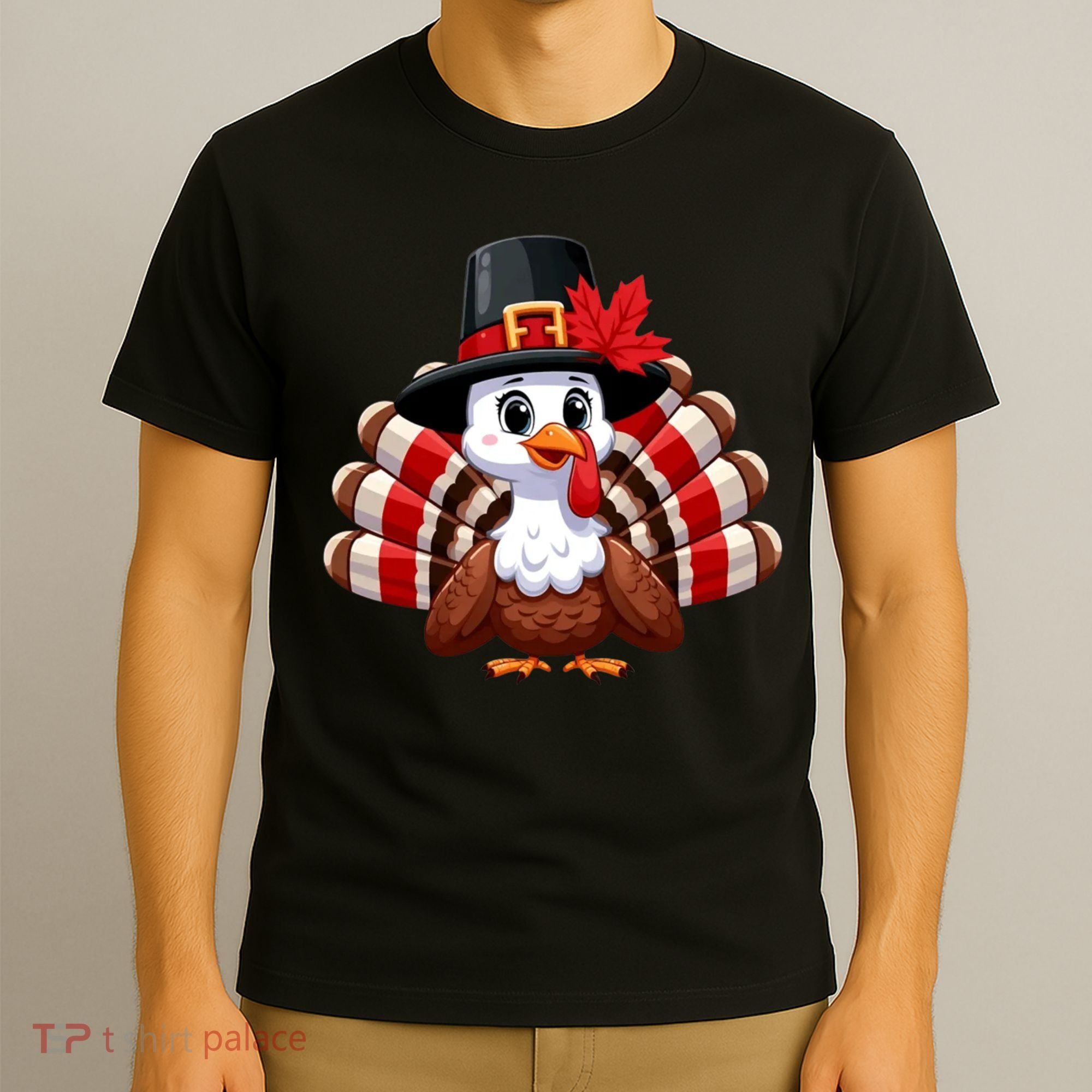 Funny Turkey Graphic Canada Happy Canadian Thanksgiving T-Shirt