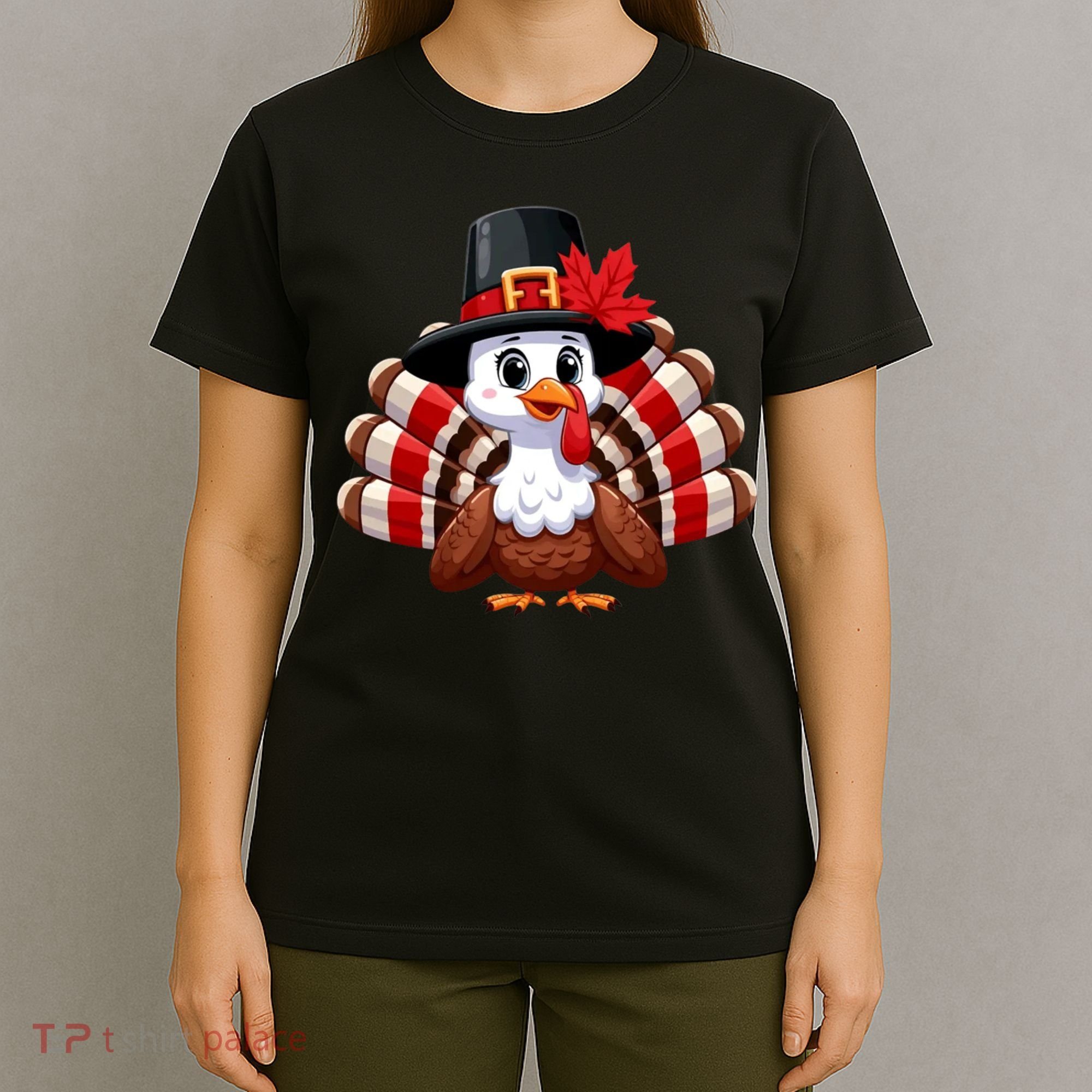 Funny Turkey Graphic Canada Happy Canadian Thanksgiving T-Shirt