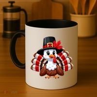 Funny Turkey Graphic Canada Happy Canadian Thanksgiving Coffee Mug thumb 4