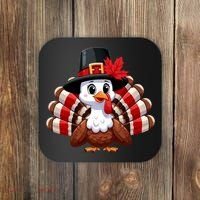 Funny Turkey Graphic Canada Happy Canadian Thanksgiving Coaster thumb 0