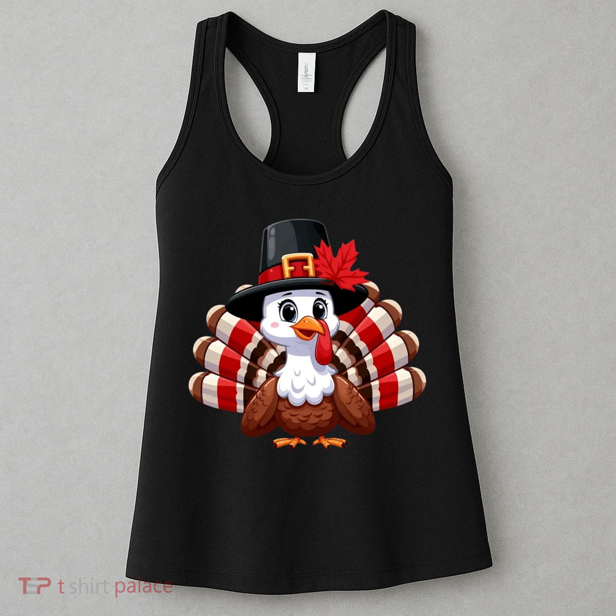 Funny Turkey Graphic Canada Happy Canadian Thanksgiving Women's Tank Top