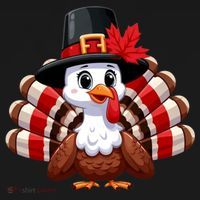 Funny Turkey Graphic Canada Happy Canadian Thanksgiving Women's Tank Top thumb 5