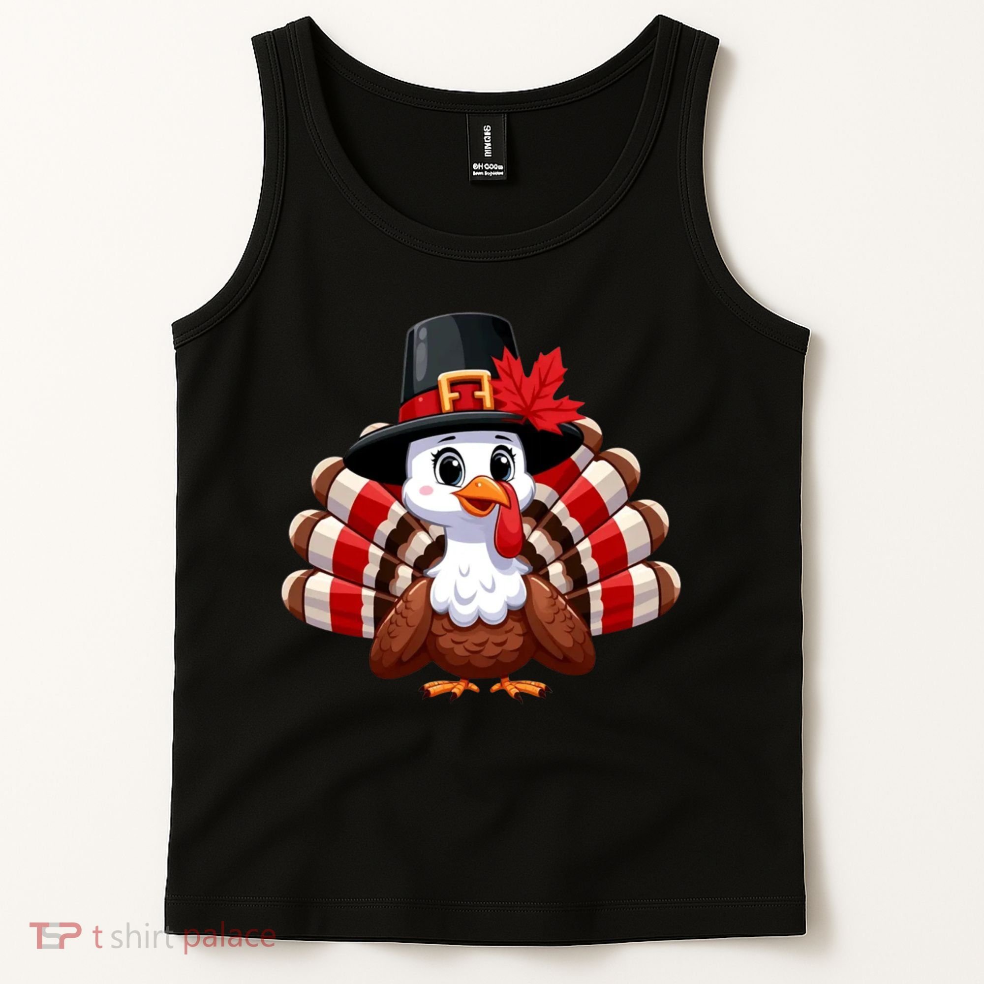 Funny Turkey Graphic Canada Happy Canadian Thanksgiving Tank Top