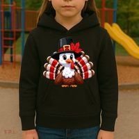 Funny Turkey Graphic Canada Happy Canadian Thanksgiving Kids Hoodie thumb 3