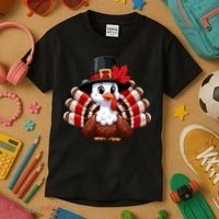 Funny Turkey Graphic Canada Happy Canadian Thanksgiving Kids T-Shirt thumb 3
