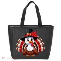 Funny Turkey Graphic Canada Happy Canadian Thanksgiving Tote Bag thumb 0