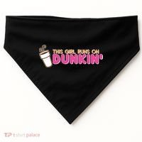 Funny This Girl Runs On Dunkin USA-Made Doggie Bandana thumb 0