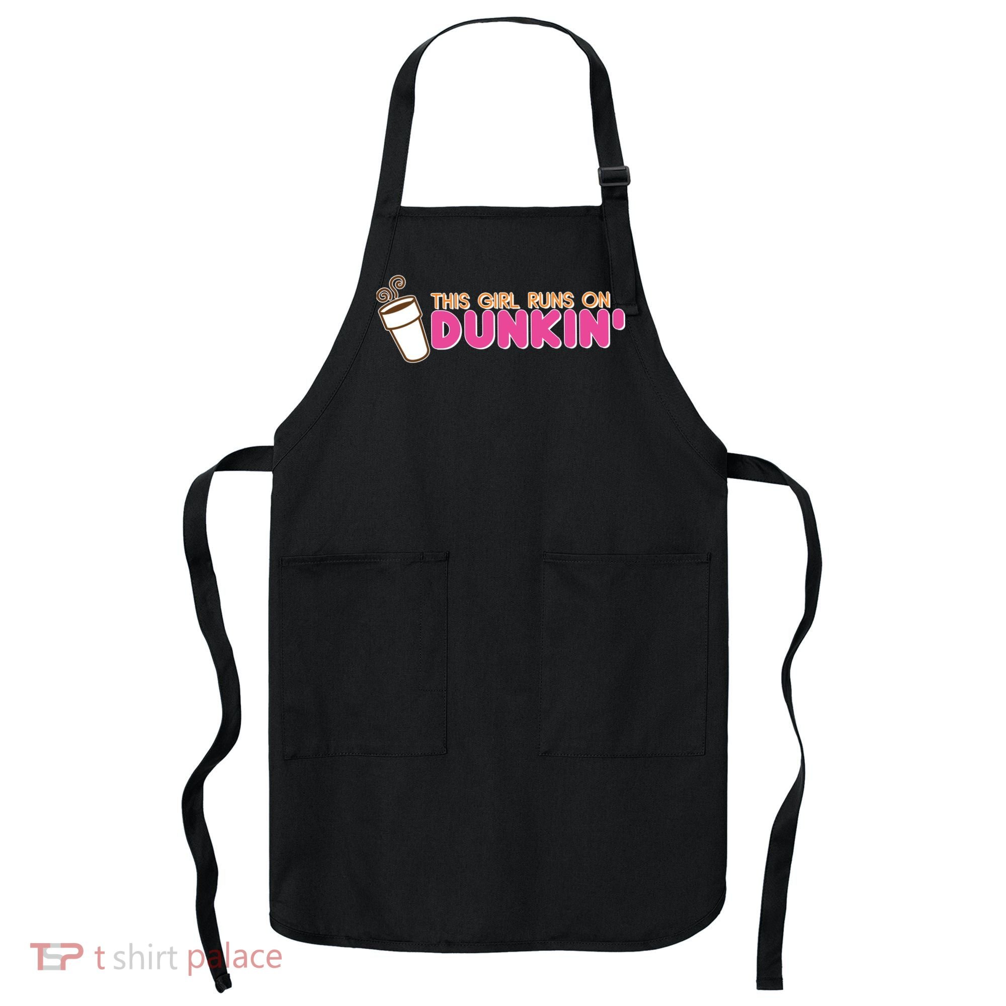 Funny This Girl Runs On Dunkin Apron