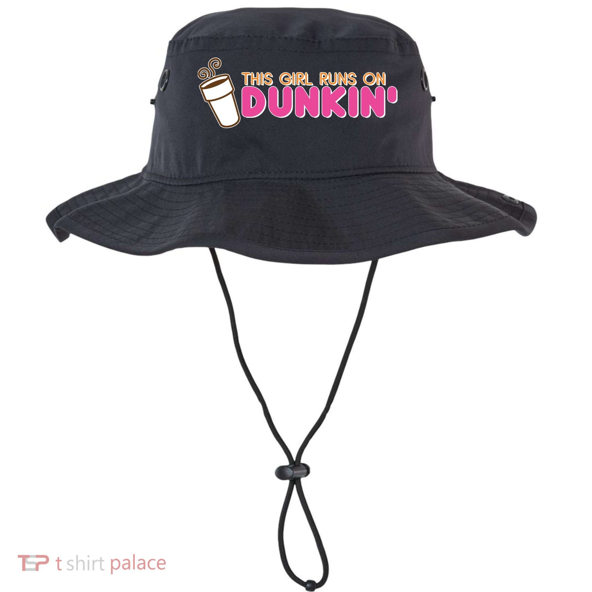 Funny This Girl Runs On Dunkin Bucket Hat