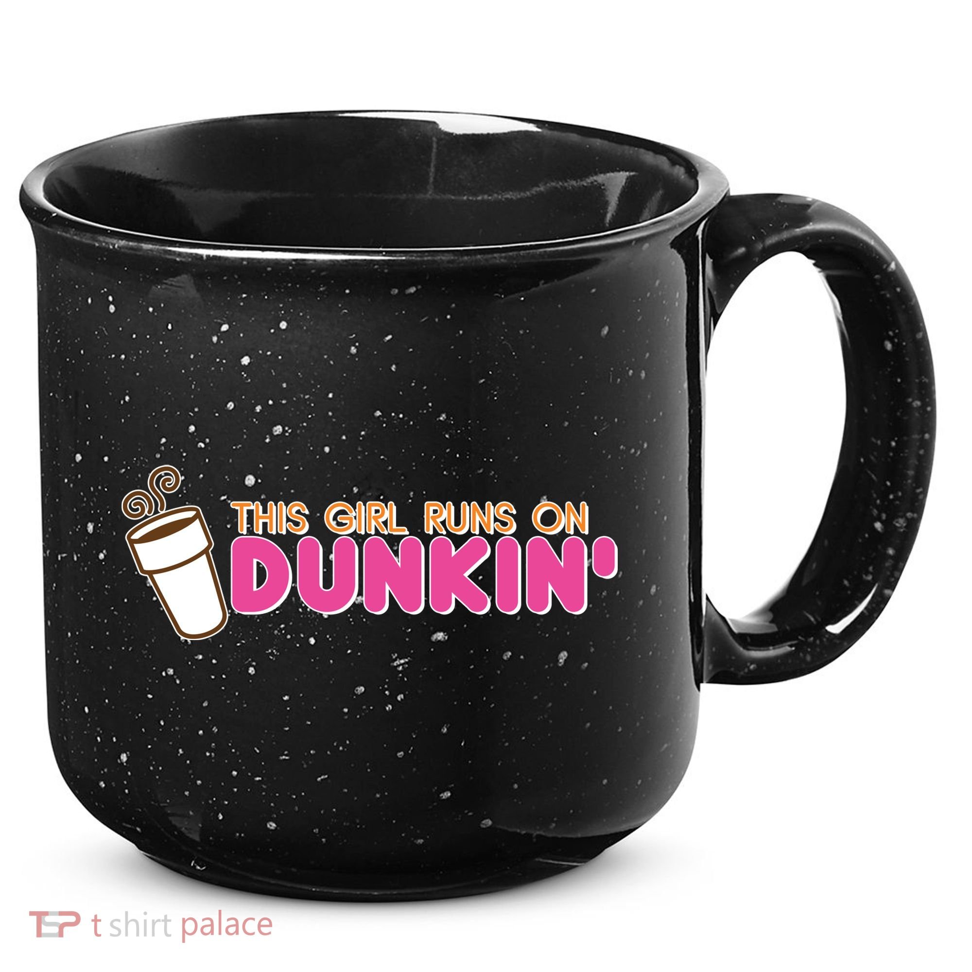 Funny This Girl Runs On Dunkin 15oz Campfire Ceramic Mug