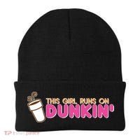 Funny This Girl Runs On Dunkin Beanie thumb 0