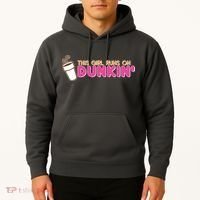 Funny This Girl Runs On Dunkin Hoodie thumb 2