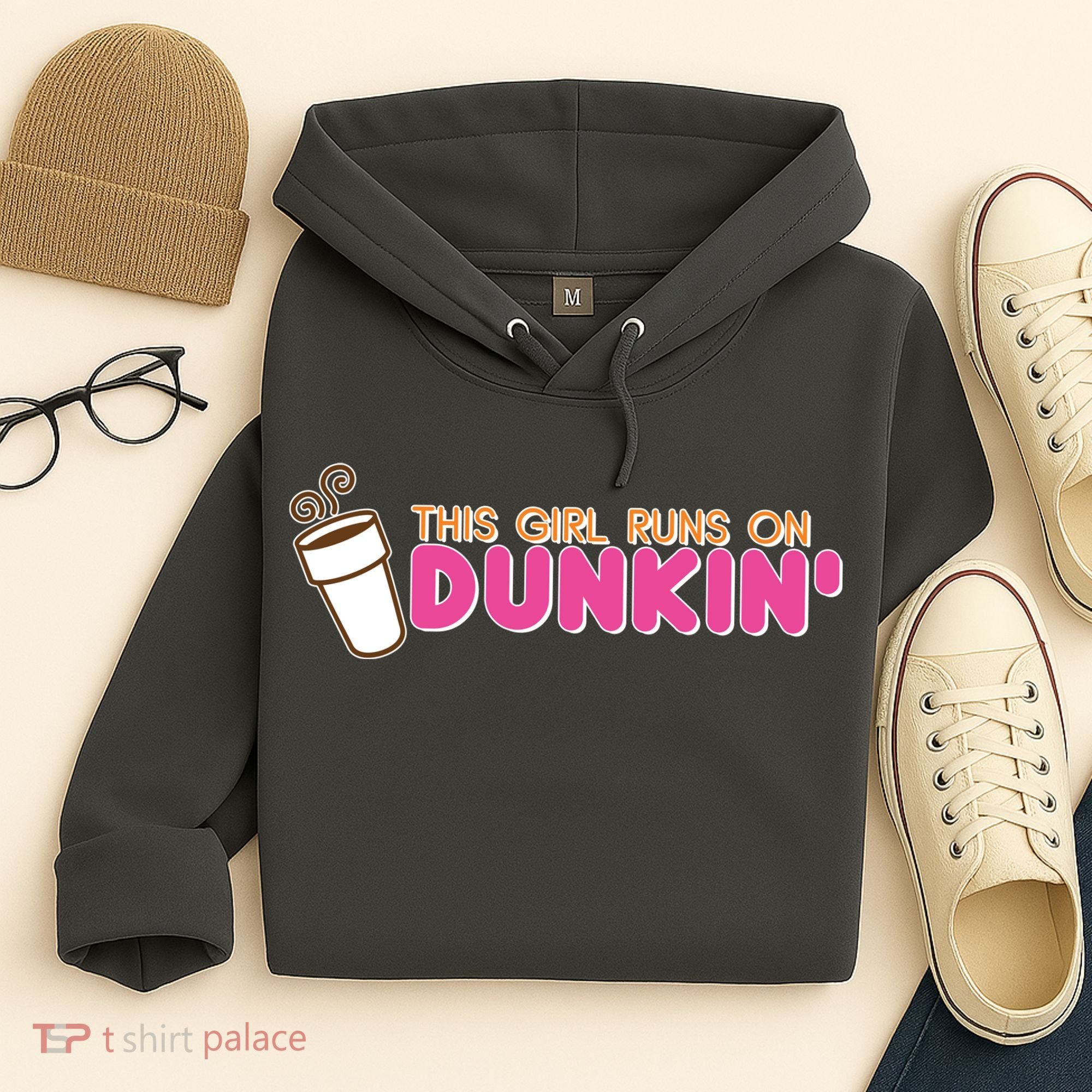 Funny This Girl Runs On Dunkin Hoodie