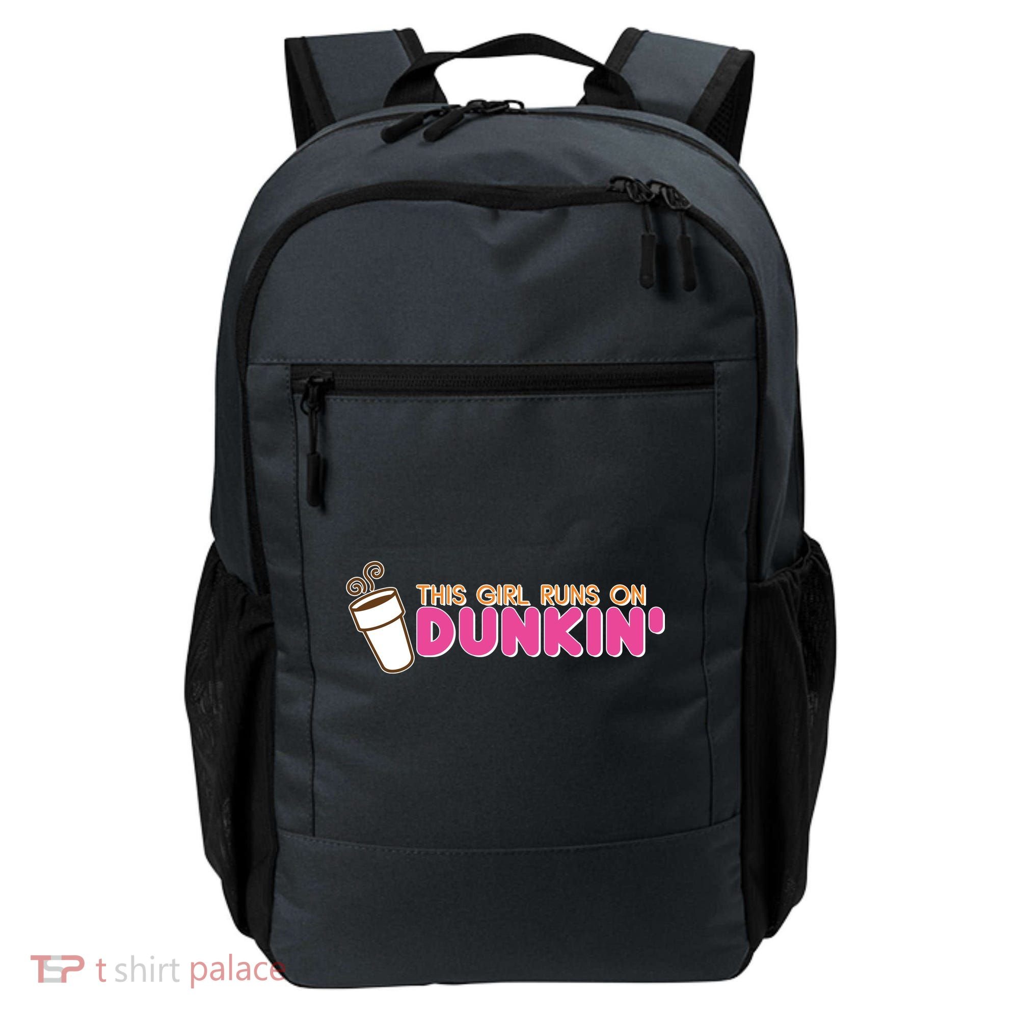 Funny This Girl Runs On Dunkin Backpack