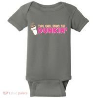 Funny This Girl Runs On Dunkin Baby Bodysuit thumb 0