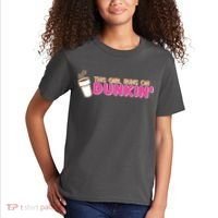 Funny This Girl Runs On Dunkin Kids T-Shirt thumb 2