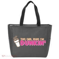 Funny This Girl Runs On Dunkin Tote Bag thumb 0
