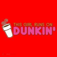 Funny This Girl Runs On Dunkin Santa Hat thumb 1