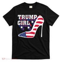 Funny Trump Girl Gift Cute High Heel American Flag T-Shirt thumb 0