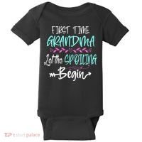 First Time Grandma Let The Spoiling Begin Mother's Day Baby Bodysuit thumb 0