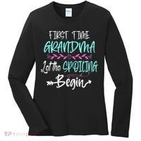 First Time Grandma Let The Spoiling Begin Mother's Day Women's Long Sleeve Shirt thumb 0