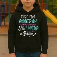 First Time Grandma Let The Spoiling Begin Mother's Day Kids Hoodie thumb 3