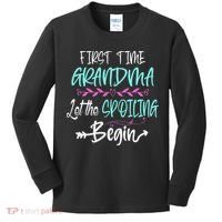 First Time Grandma Let The Spoiling Begin Mother's Day Kids Long Sleeve Shirt thumb 0