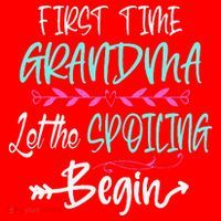 First Time Grandma Let The Spoiling Begin Mother's Day Santa Hat thumb 1