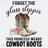Forget The Glass Slippers This Princess Wears Cowboy Boots Funny Gift Tank Top thumb 6