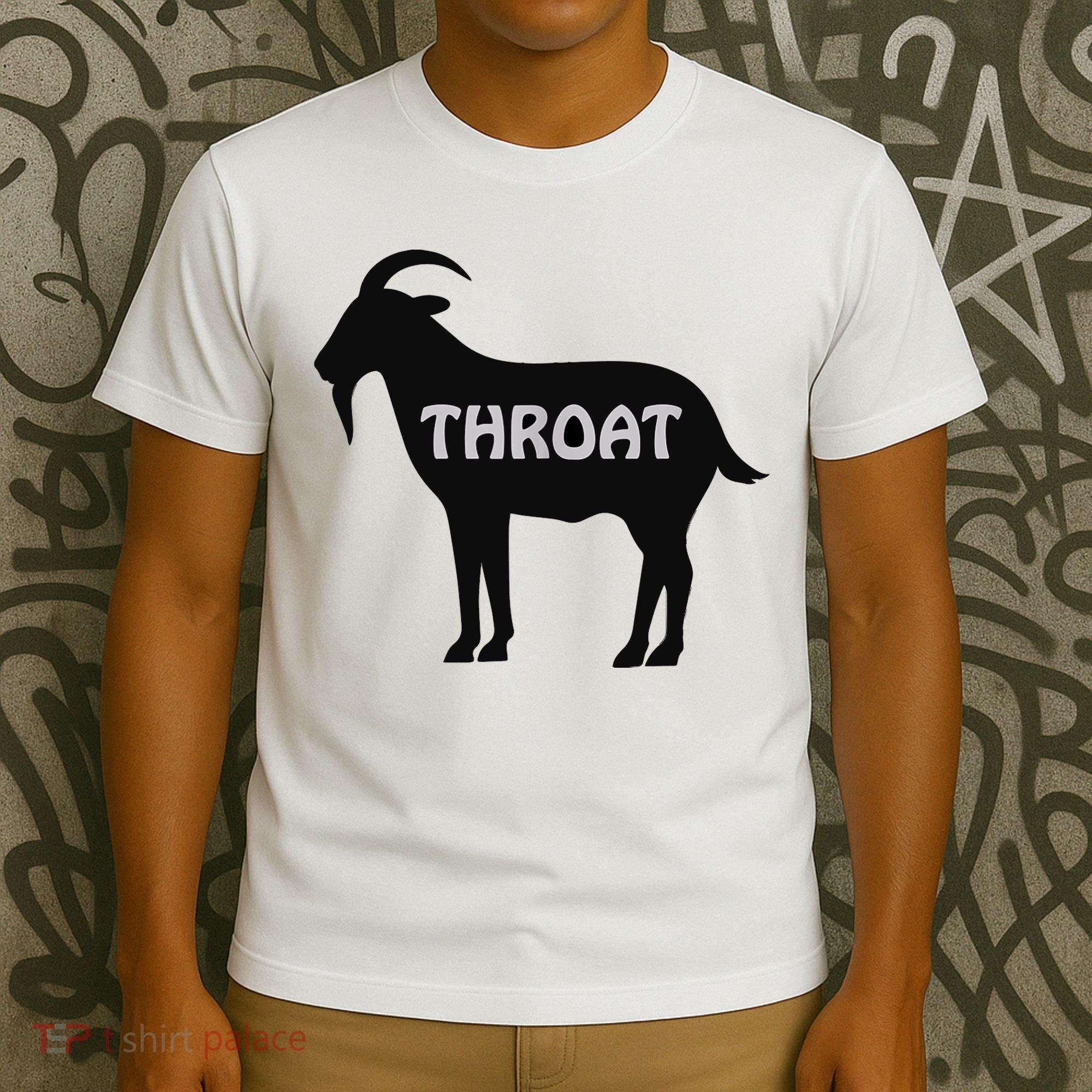 Funny Throat Goat - Adult Humor Slogan Costume T-Shirt