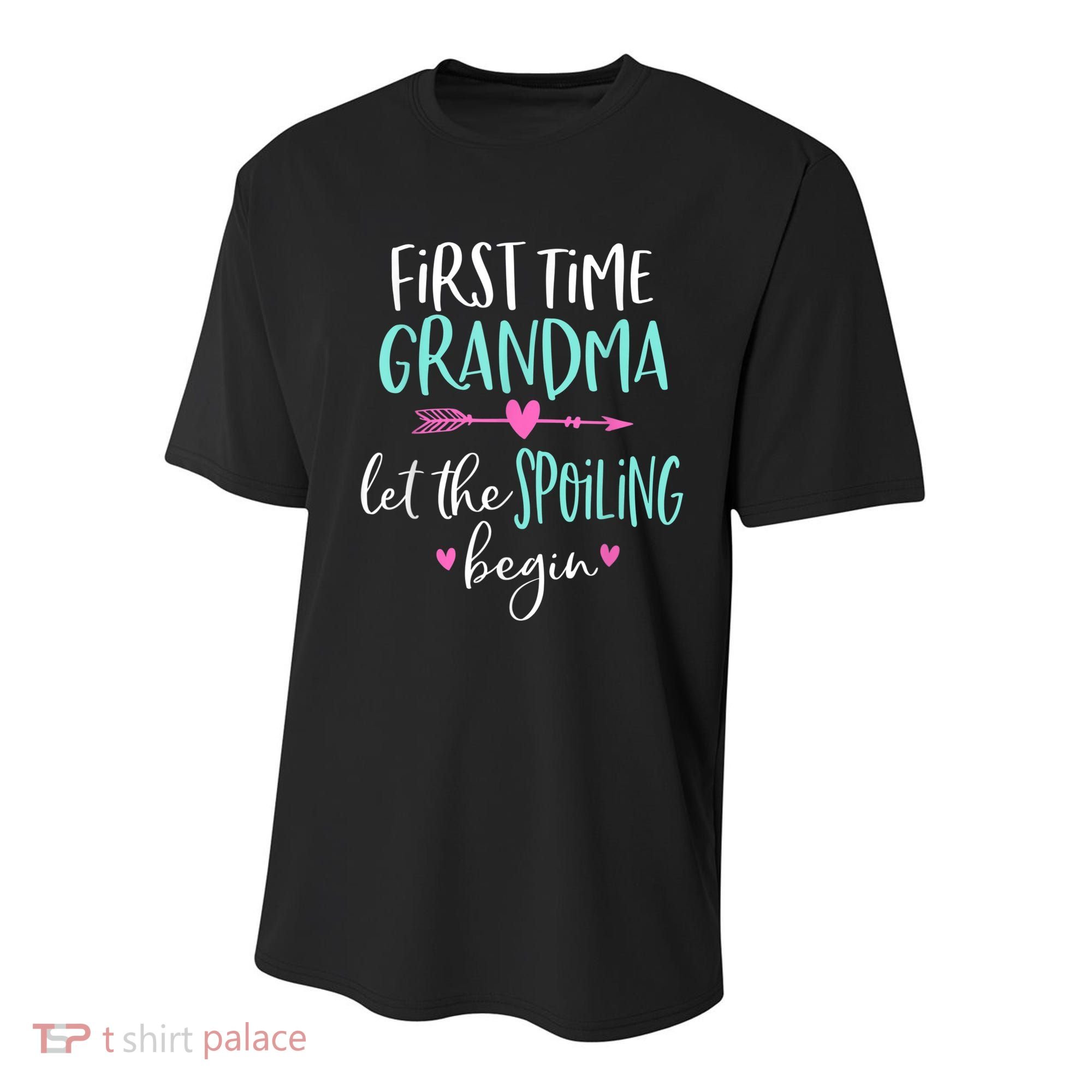 First Time Grandma Let The Spoiling Begin New 1st Time Youth Performance Sprint T-Shirt