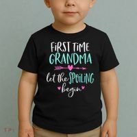 First Time Grandma Let The Spoiling Begin New 1st Time Toddler T-Shirt thumb 2