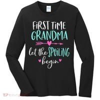 First Time Grandma Let The Spoiling Begin New 1st Time Women's Long Sleeve Shirt thumb 0