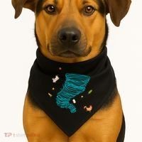 Funny Tornado Gift Weather Twister Hurricane Gift USA-Made Doggie Bandana thumb 1