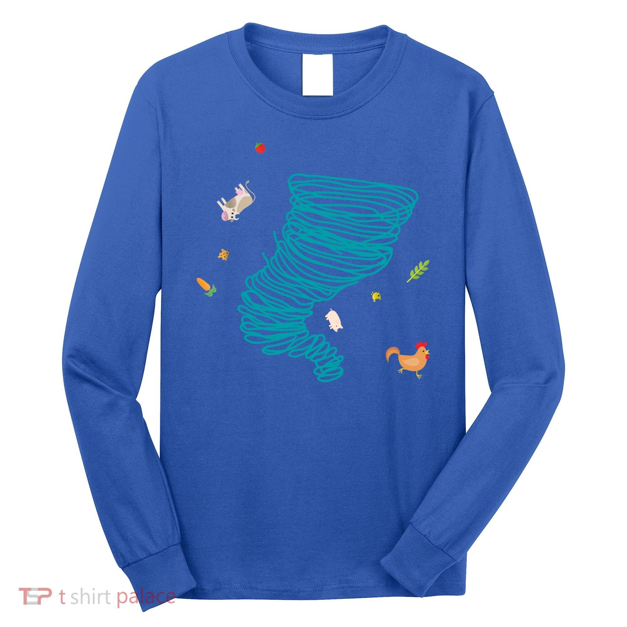 Funny Tornado Gift Weather Twister Hurricane Gift Long Sleeve Shirt