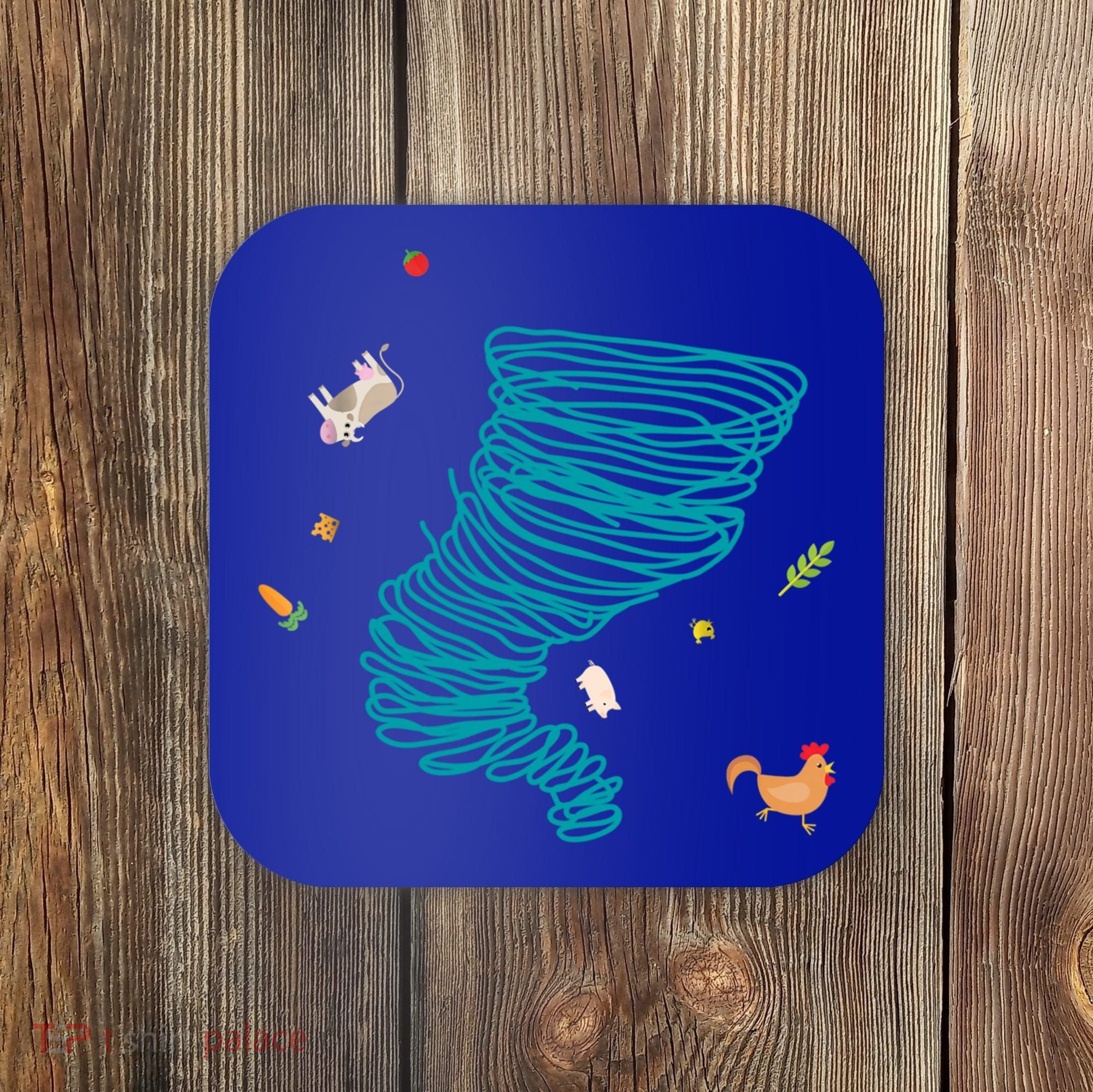 Funny Tornado Gift Weather Twister Hurricane Gift Coaster