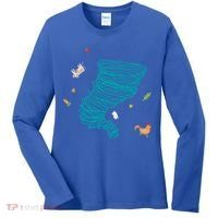 Funny Tornado Gift Weather Twister Hurricane Gift Women's Long Sleeve Shirt thumb 0
